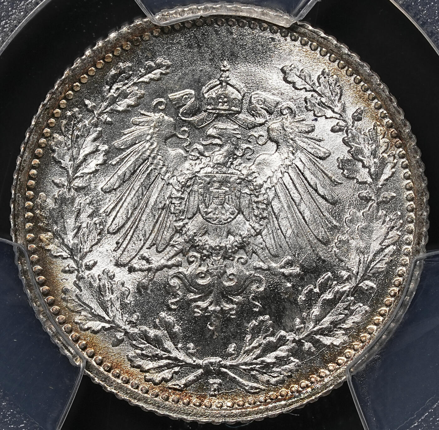 修遠堂世界钱币第八十九期 PCGS MS67 1915年德国1/2马克银币 F厂铭