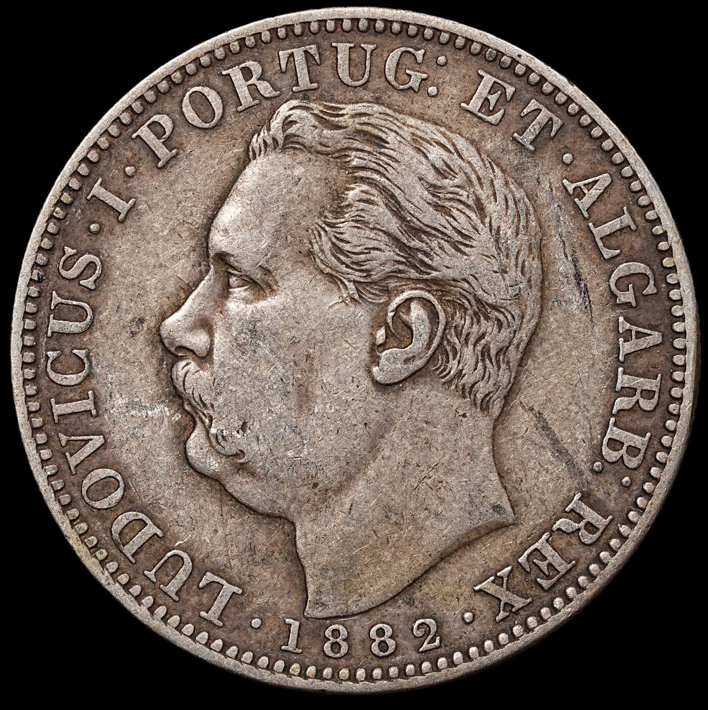 修遠堂世界钱币第八十九期 1882年葡属印度1卢比银币 少见品种 11.66g 含银91.7%