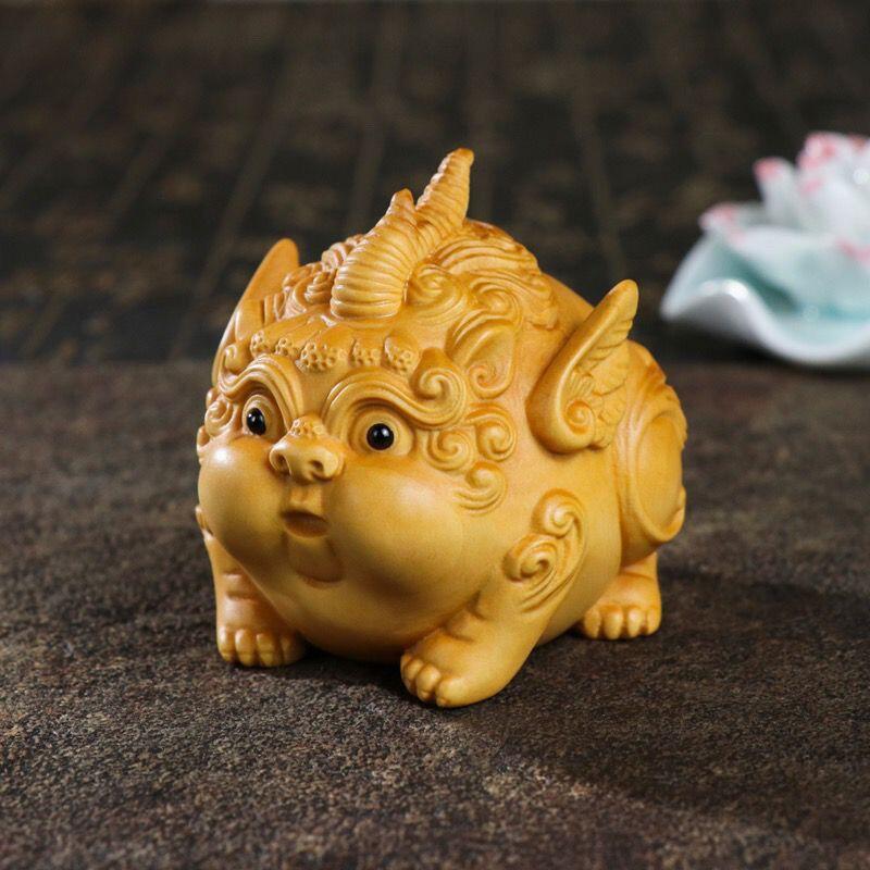 听雨轩（一） 木雕专场 黄杨木实木精雕手把件木貔貅