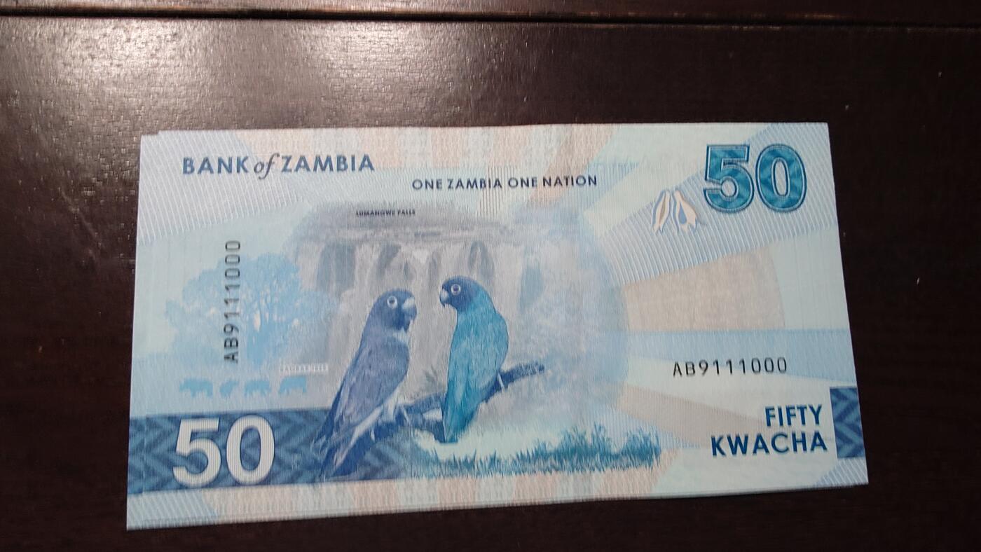 世界钱币～微拍第209期暨2025年第49期  新货（卖剩）专场 2025年赞比亚50元 全新绝品倒置号+双豹子号罕见 9111000