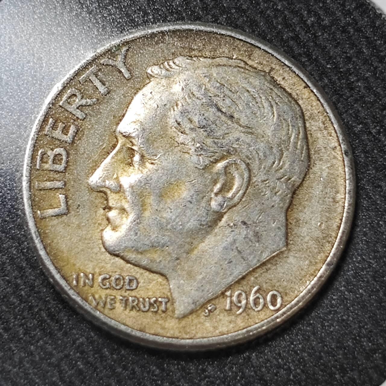 KK钱币收藏小铺  （套币 批量/好品散币 银币）专场  2月预留时间 周末发货   1960美国10分银币