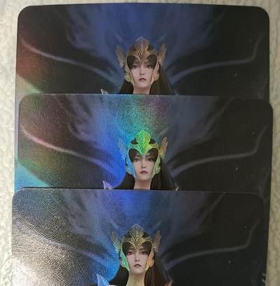 花开卡拍第43期（10月19号周日截拍，品控勿拍!!!拍品不寄存，运费5元，自制卡难免瑕疵，可能存在轻微撞角爆边等出厂瑕疵，品控介意勿拍！） - 艺术卡，国漫女主，彩闪三宫