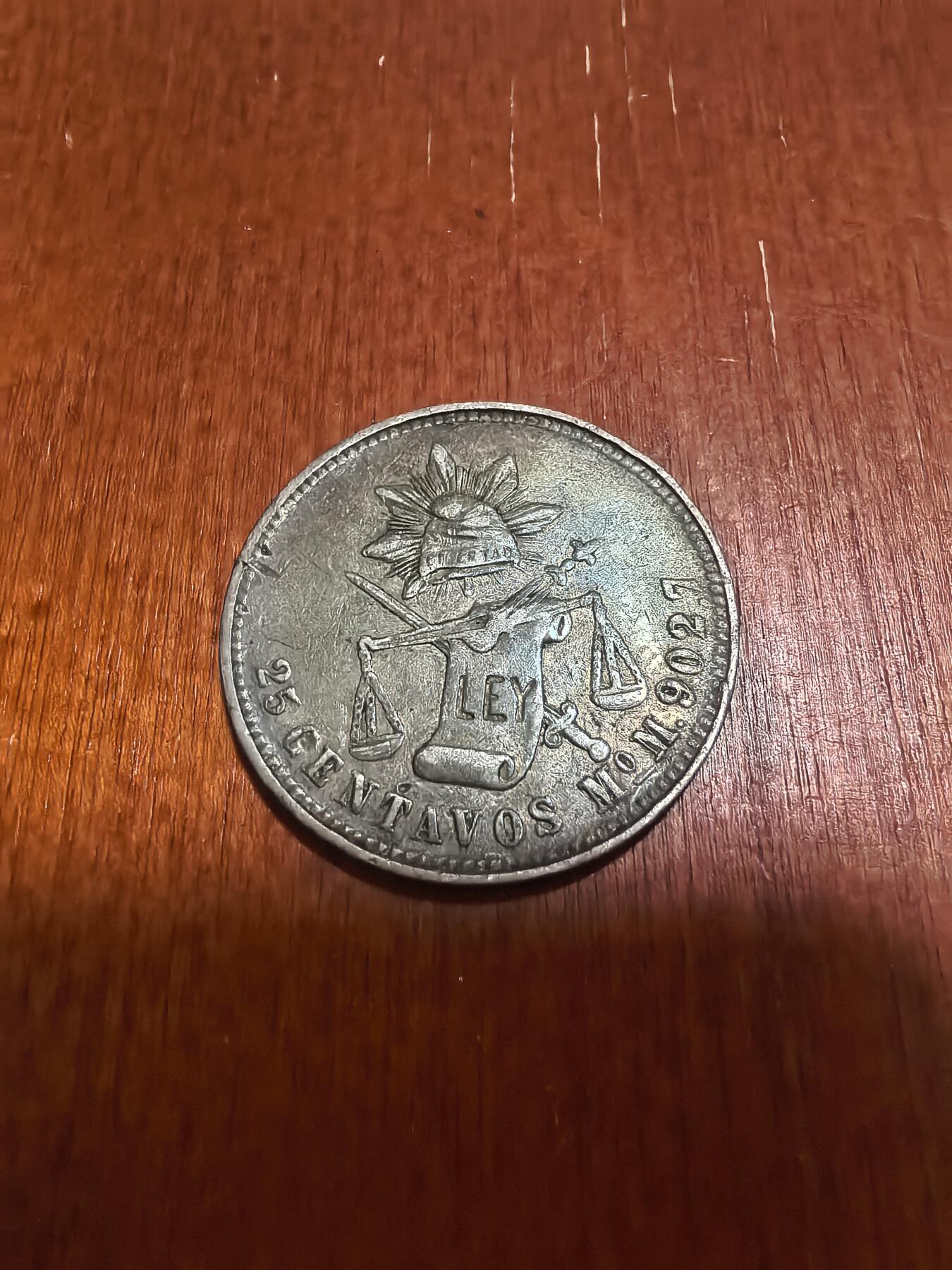 长老汇蛇年精选第六十三场拍卖 1886Mo M墨西哥25分鹰洋，6.77克903银，墨西哥城造币厂