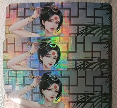 花开卡拍第43期（10月19号周日截拍，品控勿拍!!!拍品不寄存，运费5元，自制卡难免瑕疵，可能存在轻微撞角爆边等出厂瑕疵，品控介意勿拍！） - 艺术卡，皮卡文创，LGD，古风红衣美女，彩闪三宫，有一张角爆白边