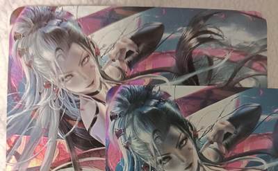花开卡拍第43期（10月19号周日截拍，品控勿拍!!!拍品不寄存，运费5元，自制卡难免瑕疵，可能存在轻微撞角爆边等出厂瑕疵，品控介意勿拍！） - 冰狗卡牌 艺术卡 鬼灭之刃堕姬彩闪对卡