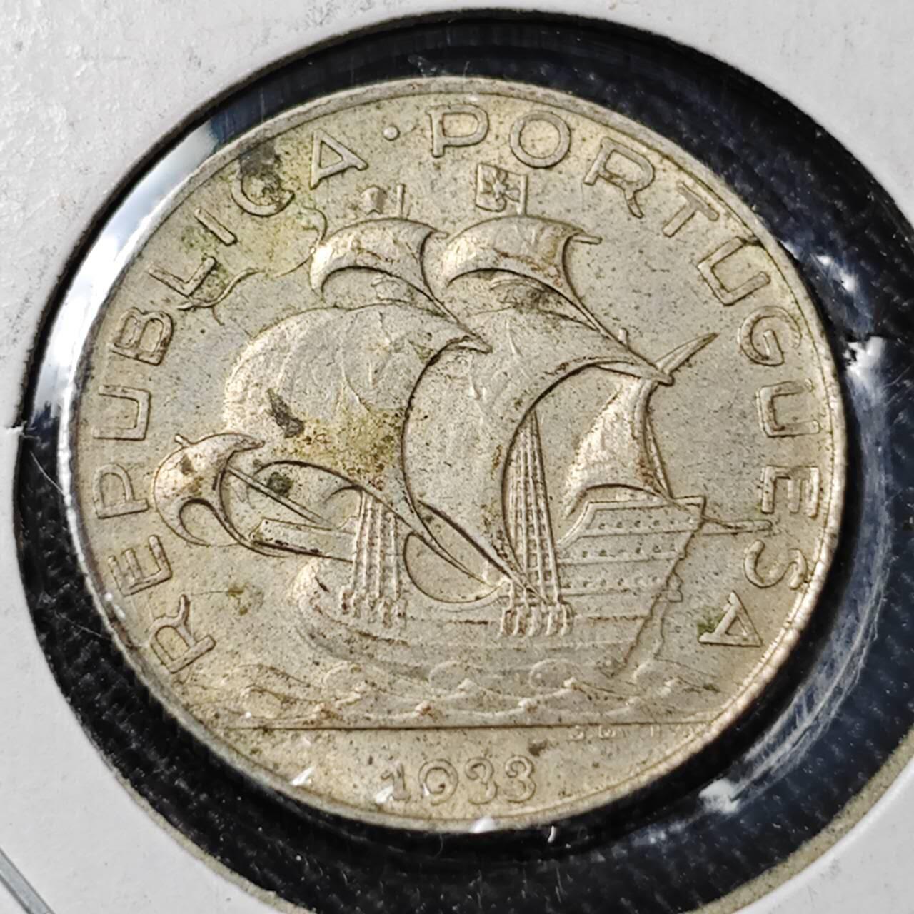 KK钱币收藏小铺  （套币 批量/好品散币 银币）专场  2月预留时间 周末发货  1933葡萄牙2.5埃斯库多银币