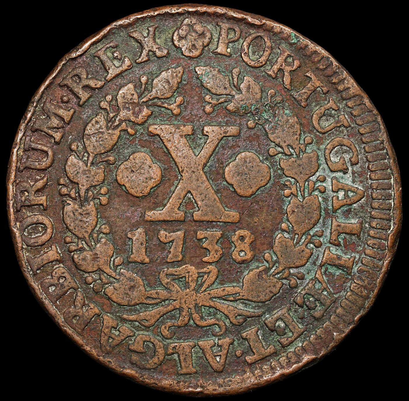 修遠堂世界钱币第八十九期 1738年葡萄牙10瑞斯铜币