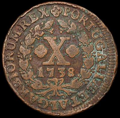 修遠堂世界钱币第八十九期 - 1738年葡萄牙10瑞斯铜币