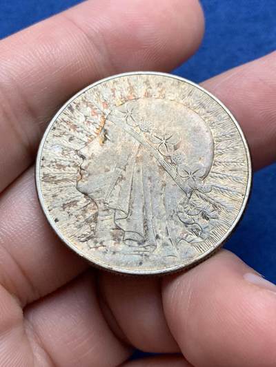 《竞宝斋》第429场 周日，周一，周二 3场连拍 （全场包邮） 波兰1932年女神雅德维嘉10兹罗提银币