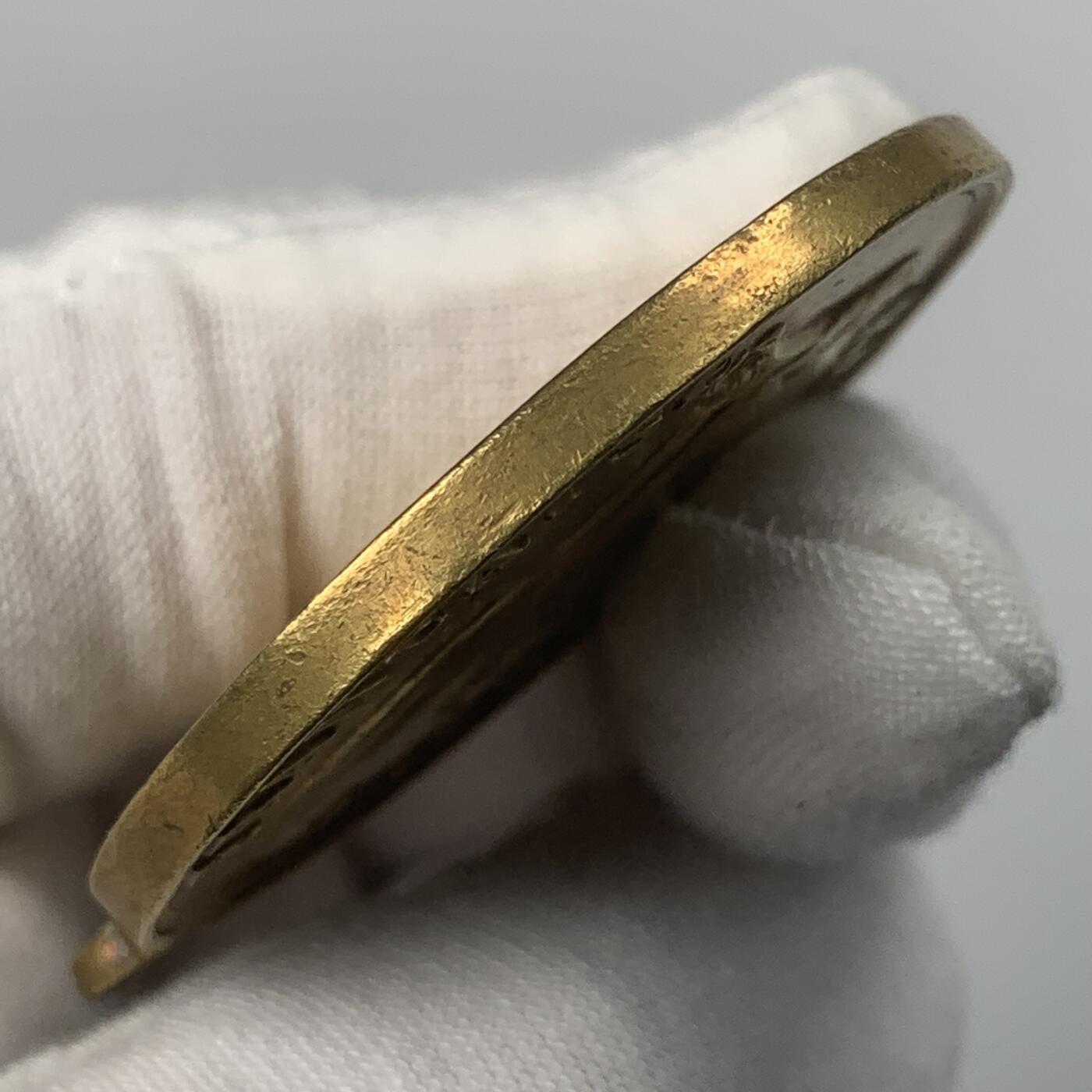 掌中浮雕-藏着的欧洲第038场 1894年法国893征兵站纪念铜章，46mm，背面法语“抽签纪念”