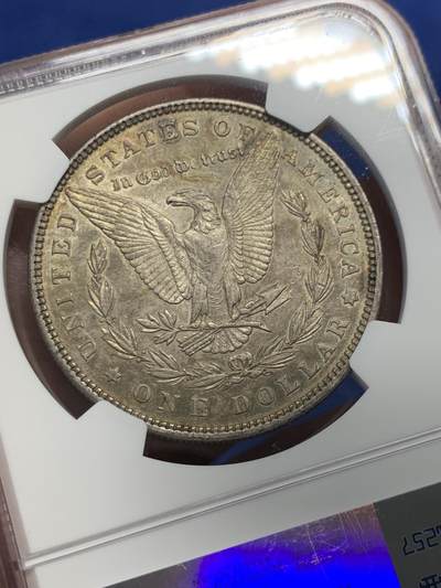 《竞宝斋》第429场 周日，周一，周二 3场连拍 （全场包邮） NGC MS61 美国1885年摩根一元银币 深包浆