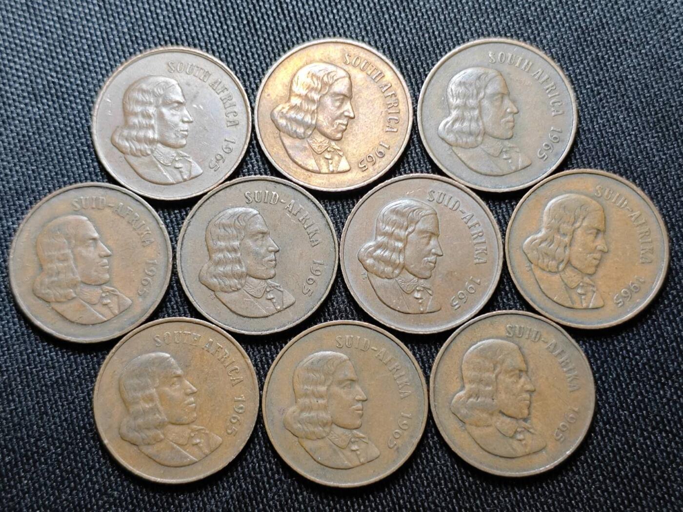 KK钱币收藏小铺  （套币 批量/好品散币 银币）专场  2月预留时间 周末发货  1965南非散币42枚 都是清年克配套
