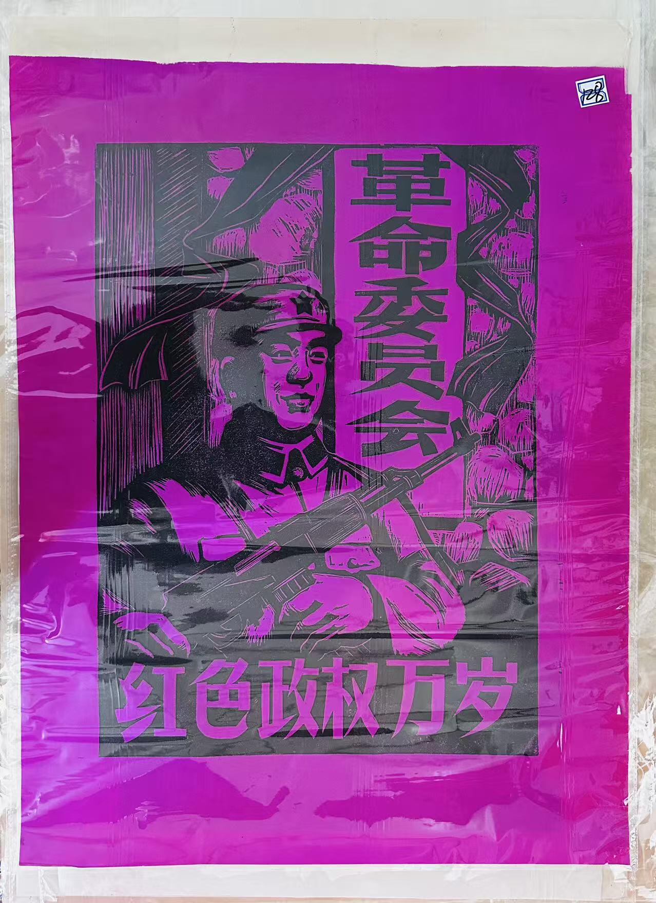 大连首届红藏暨第十一届全国连交会 红藏拍卖 红色政权万岁 出版社：版画 开本：2 品相： 年代：68 刘汉禹