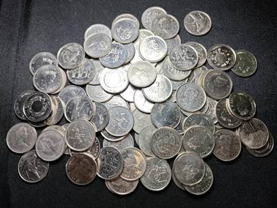 KK钱币收藏小铺  （套币 批量/好品散币 银币）专场  2月预留时间 周末发货 -  加拿大25分纪念币一组90枚 各种主题！