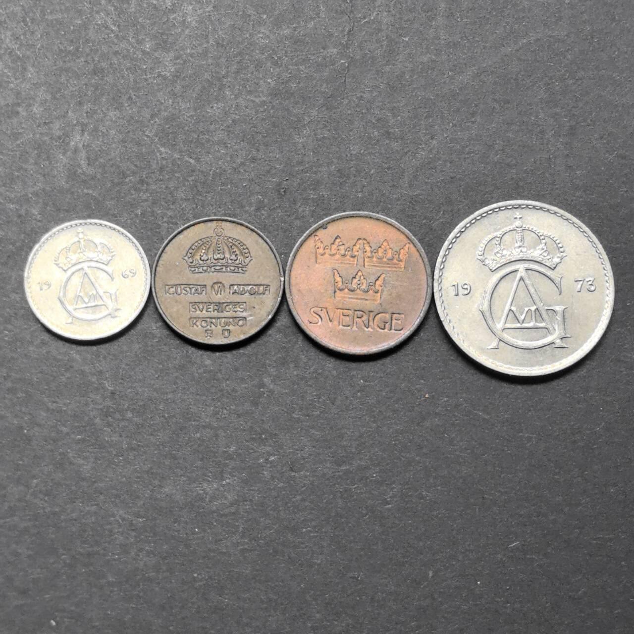 各国硬币第5期 无佣金 瑞典不同3个