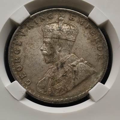 【全场包邮】纯粹捡漏拍471场（免费代拍第8场） - 英属印度1912年乔治五世1卢比（30.5毫米11.66克）银币