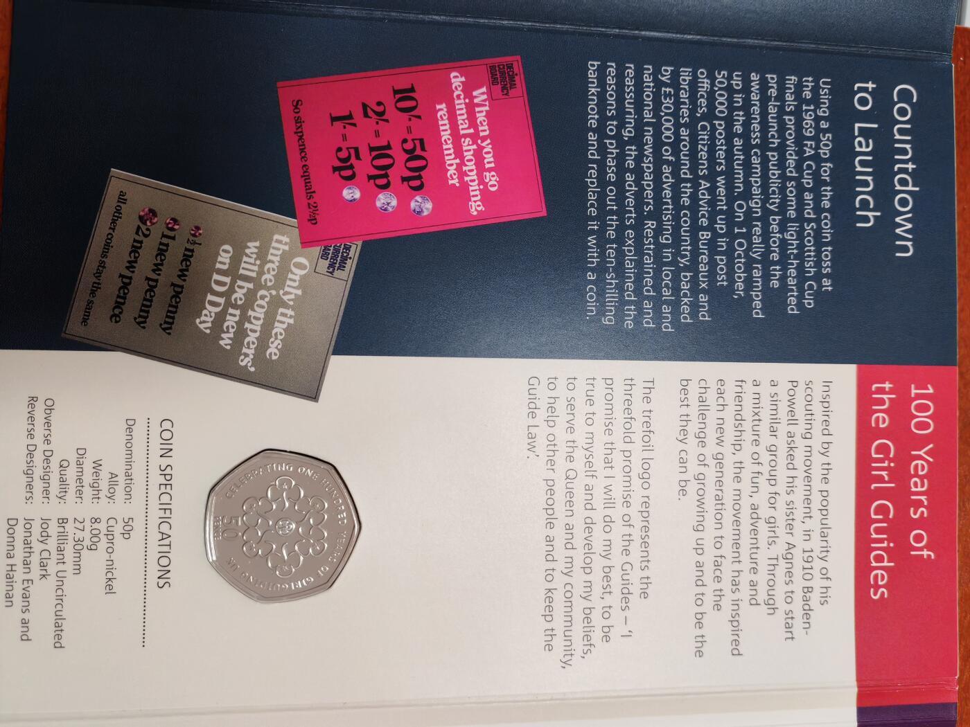长老汇蛇年精选第六十四场拍卖 2019英国50便士发行50周年5枚套装普制，文化版，含稀缺的邱园中国塔50便士，灵感来自于南京大报恩寺塔