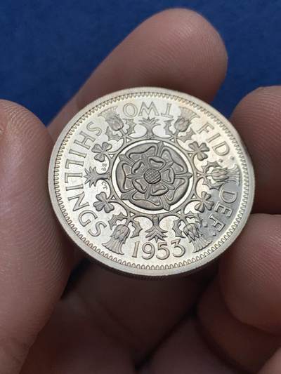 《竞宝斋》第429场 周日，周一，周二 3场连拍 （全场包邮） 英国1953年伊丽莎白二世加冕首年精制弗洛林