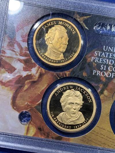 《竞宝斋》第429场 周日，周一，周二 3场连拍 （全场包邮） 美国2006年总统精制币-4枚