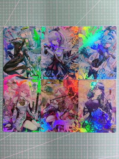 C先生卡牌 第14期 《神州百花谱》《Art系列》《人间传》持续收拍品中... - 【彩闪】燎原正版《ACG系列》原神 6张