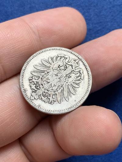 《竞宝斋》第429场 周日，周一，周二 3场连拍 （全场包邮） 德国1876年1马克银币 通货品相