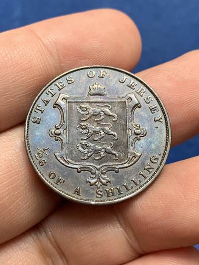 《竞宝斋》第429场 周日，周一，周二 3场连拍 （全场包邮） 英属泽西1861年1/26先令铜币 细节见图