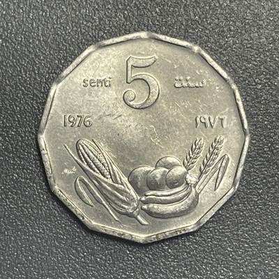 回流1019 - 索马里🇸🇴1976年5分FAO纪念币