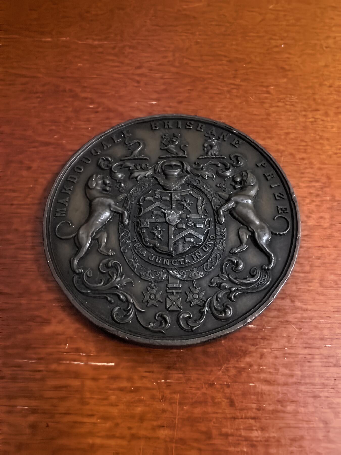 长老汇蛇年精选第六十四场拍卖 1841英国皇家苏格兰艺术协会麦克道格拉斯·布里斯班奖铜章，47.3克，48MM