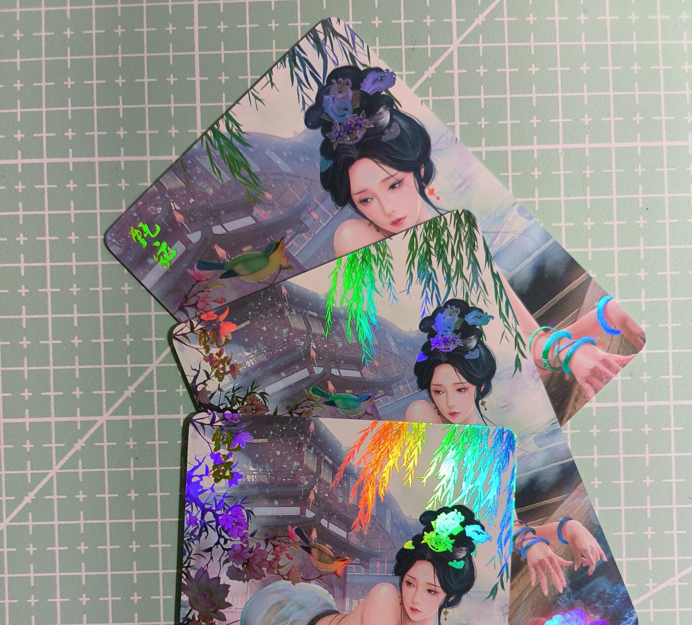 C先生卡牌 第14期 《神州百花谱》《Art系列》《人间传》持续收拍品中... 【彩闪】焱卡文化《燎原·魅》甄宓 双服饰+近景