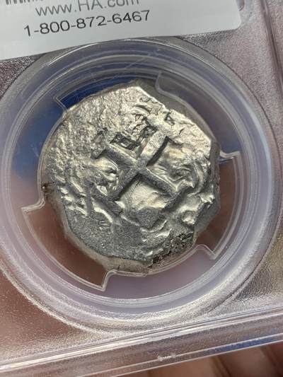 《竞宝斋》第429场 周日，周一，周二 3场连拍 （全场包邮） PCGS AU53 玻利维亚 1751-P 斐迪南六世 8雷亚尔 银币 917银 加厚盒 细节见图