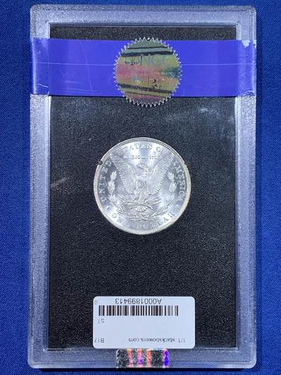 《竞宝斋》第429场 周日，周一，周二 3场连拍 （全场包邮） NGC MS64 美国 1882-CC 摩根 银币 GSA大封装 人像面淡金色包浆 卡森厂高分难得 十字转光