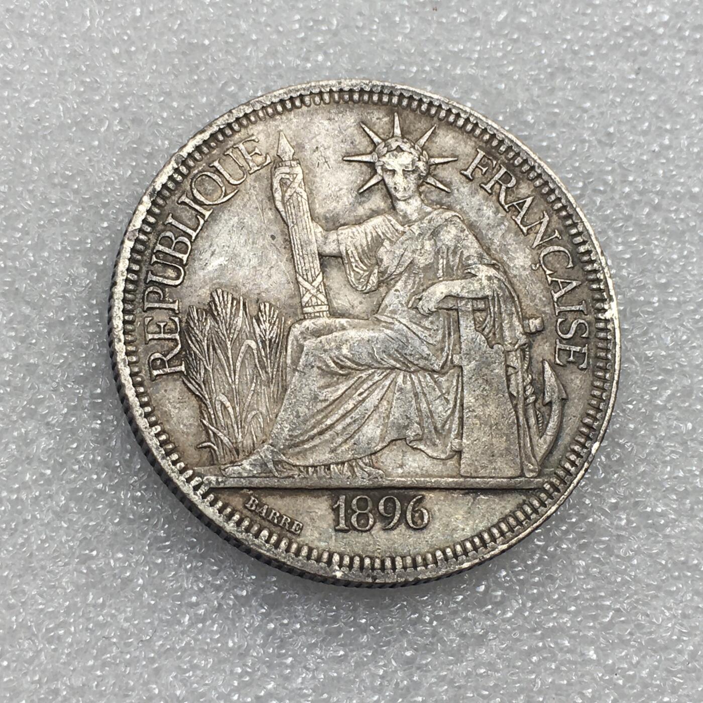 世界钱币专场拍卖 每周二开拍 1896年法属坐洋女神一元流通银币