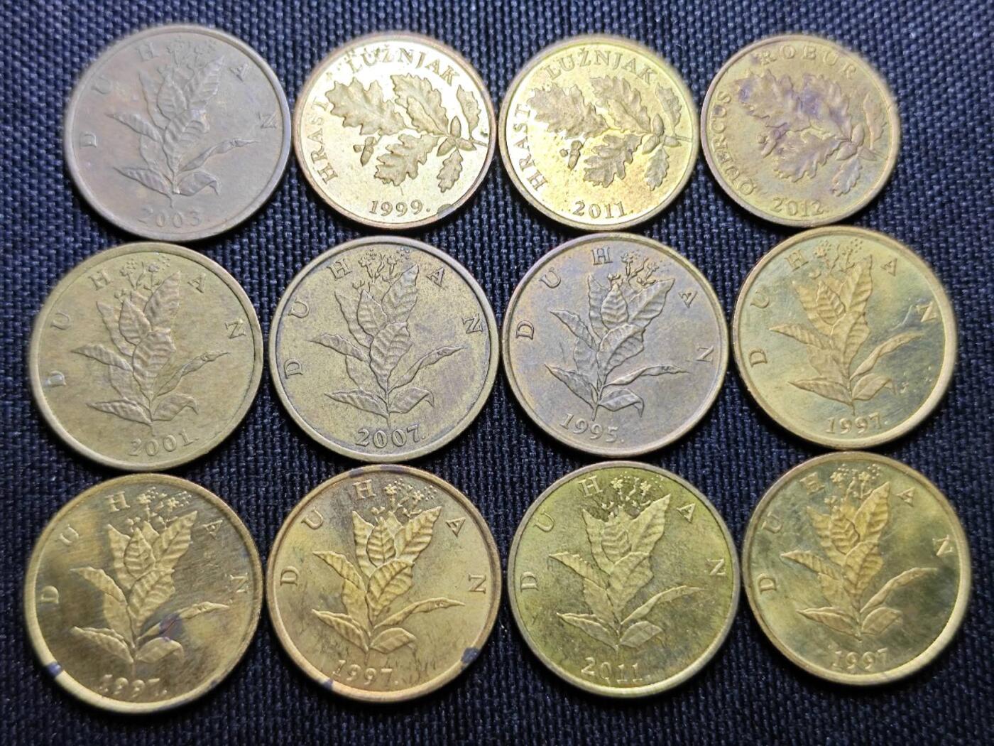KK钱币收藏小铺  （套币 批量/好品散币 银币）专场  2月预留时间 周末发货  克罗地亚散币一组28枚