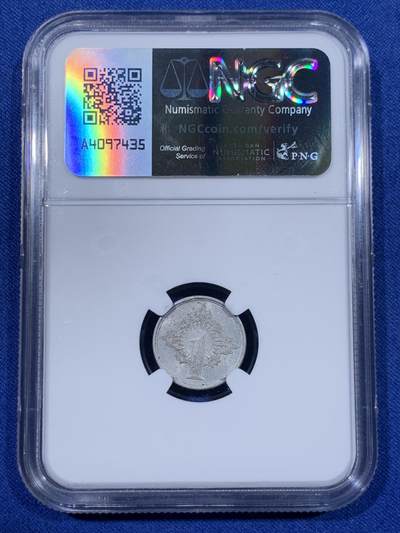 《竞宝斋》第429场 周日，周一，周二 3场连拍 （全场包邮） 珍惜品种 NGC MS62 日占 荷属东印度群岛 1943年 木偶头 1s 铝币 因为战争形式 无法从大阪运往东印度群岛 均未在东印度群岛发行 几乎所有的都已遗失或在造币厂重新熔化