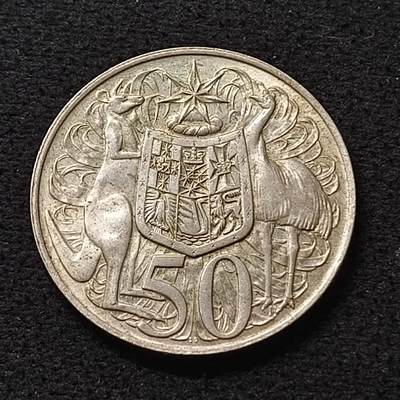 【全场包邮】纯粹捡漏拍471场（免费代拍第8场） - 澳大利亚1966年女王50分（31.65毫米13.28克）银币