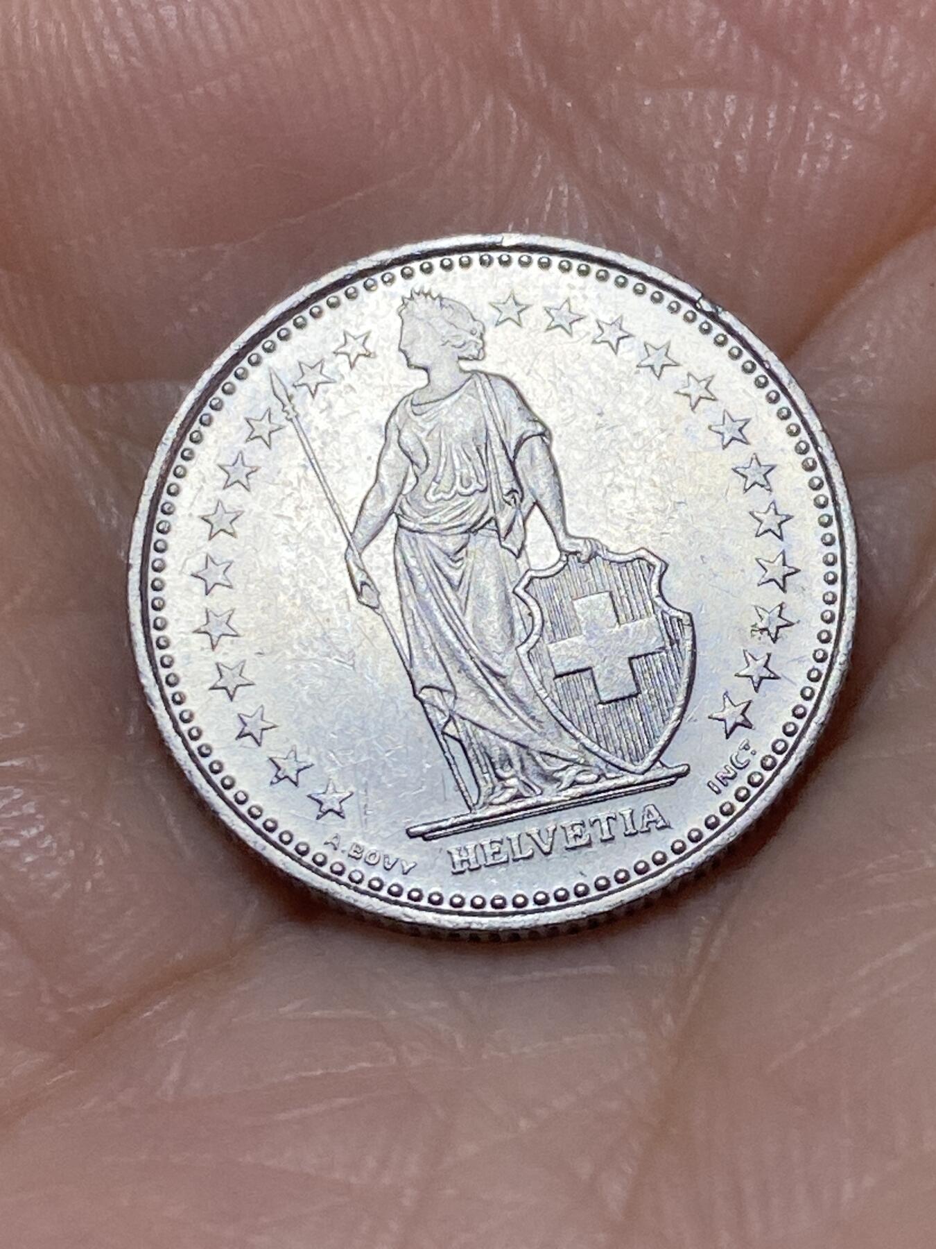 2025年第一百一十三场(总第一百三十九场）瑞士辅币专场(免佣金) 瑞士🇨🇭1983年1/2法郎(第五版，无标，首发年)