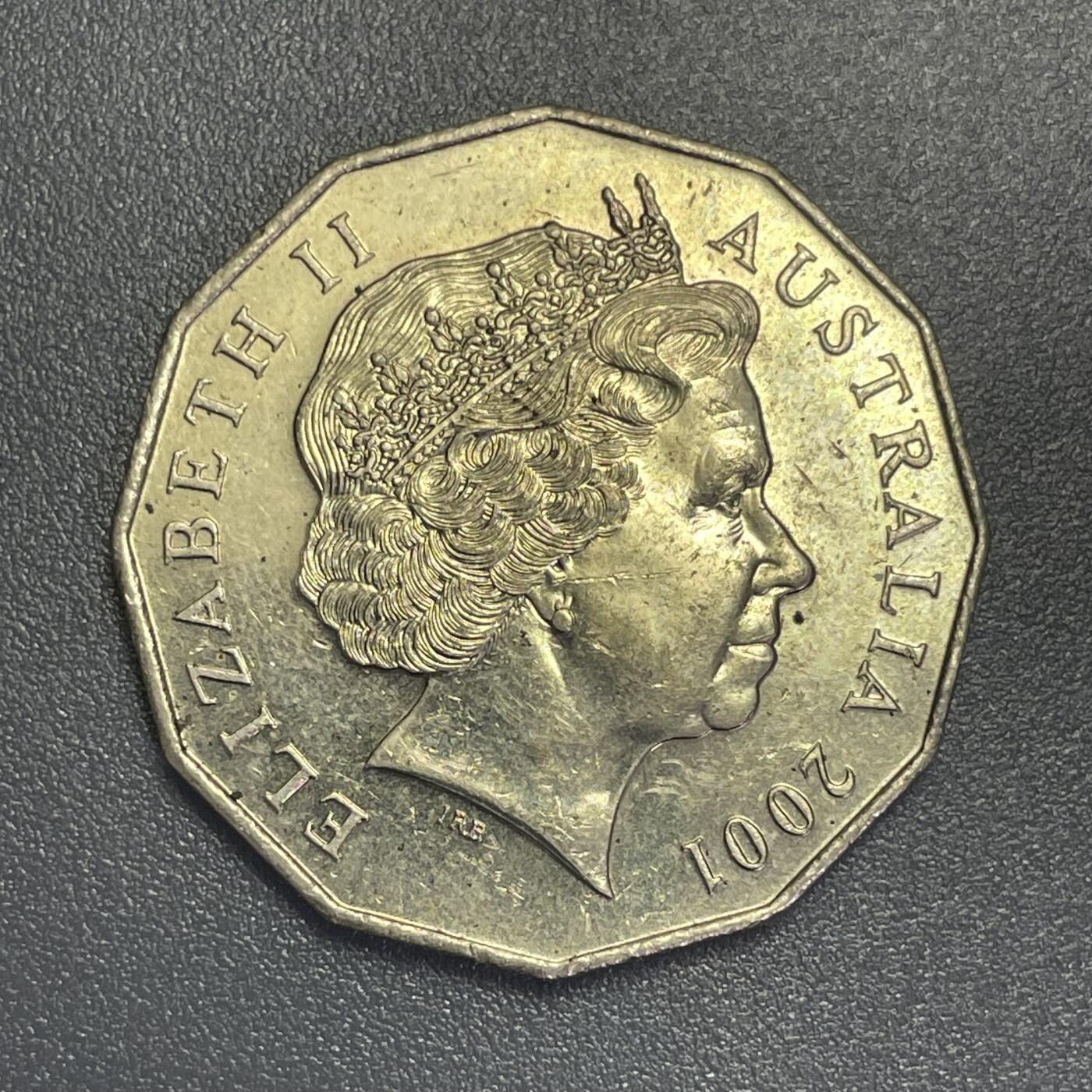 回流1019 澳大利亚🇦🇺2001年50分联邦成立100周年纪念币