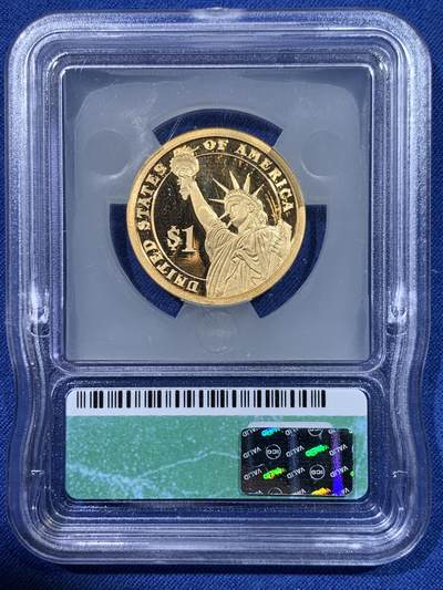 《竞宝斋》第429场 周日，周一，周二 3场连拍 （全场包邮） ICQ PR69DCAM 老盒 美国2007-S-托马斯.杰斐逊总统币1美元