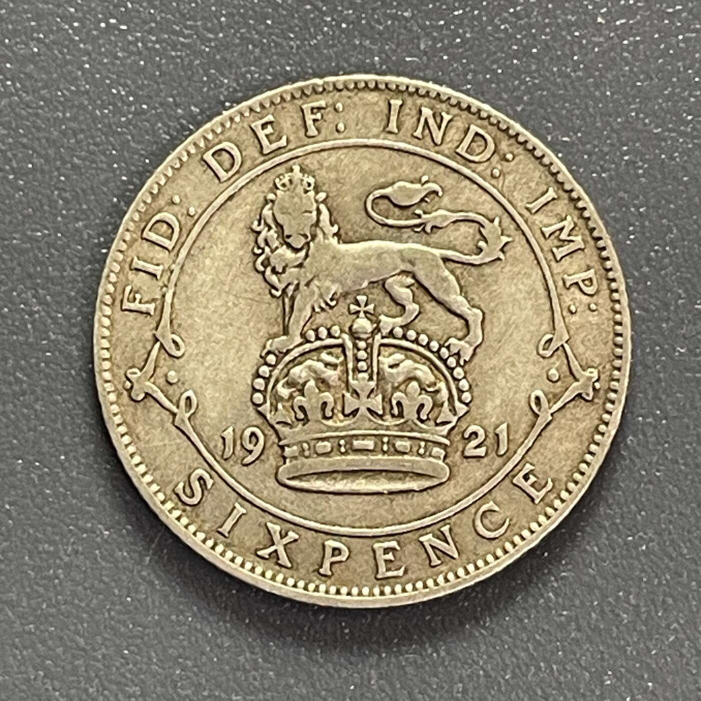 回流1019 英国🇬🇧1921年6便士银币 乔治五世