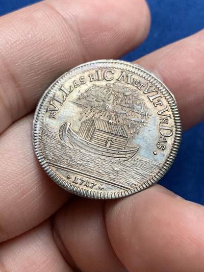 《竞宝斋》第429场 周日，周一，周二 3场连拍 （全场包邮） 德国  施韦比施哈尔市 1717年 宗教盖革200周年 2杜卡特 纪念银币 非常少的品种 目录编号Whiting-309 PCGS没入盒是放错了评级等级