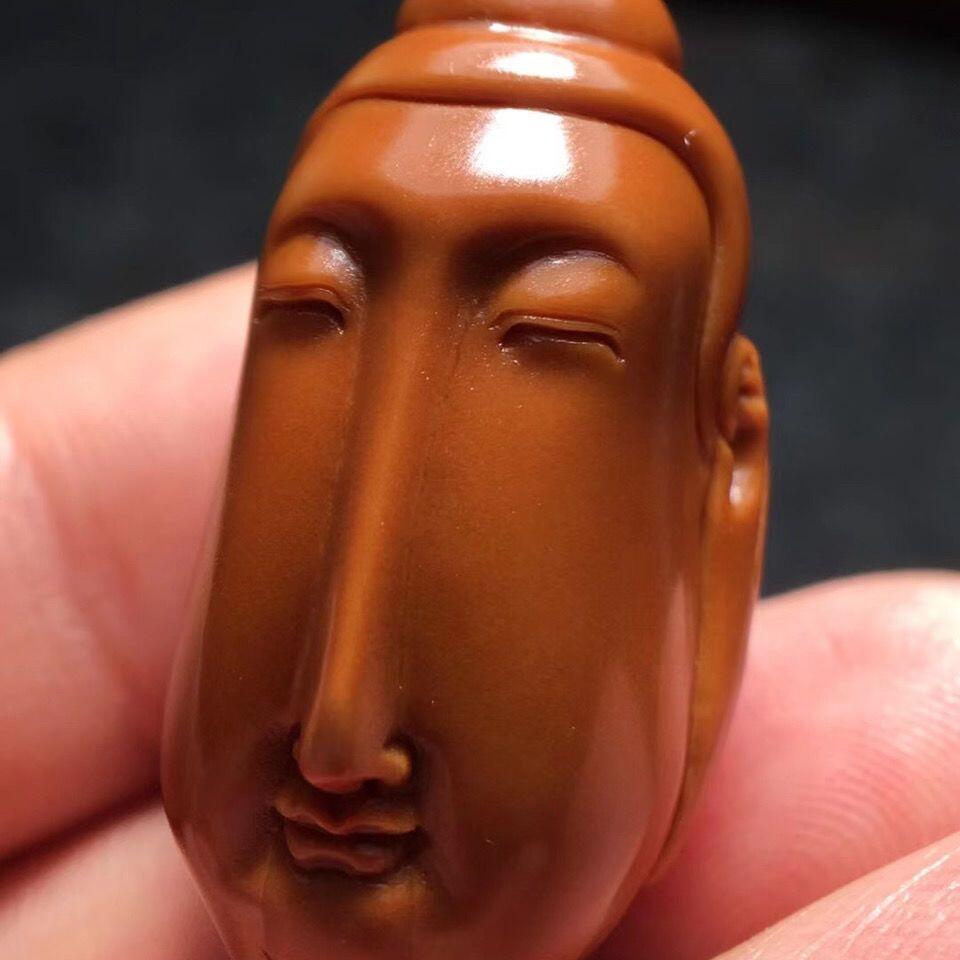 橄榄核雕  长脸佛橄榄核单籽