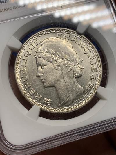 《竞宝斋》第429场 周日，周一，周二 3场连拍 （全场包邮） NGC MS63 法属印支1931年“最后的坐洋”1皮阿斯特银币 状态佳