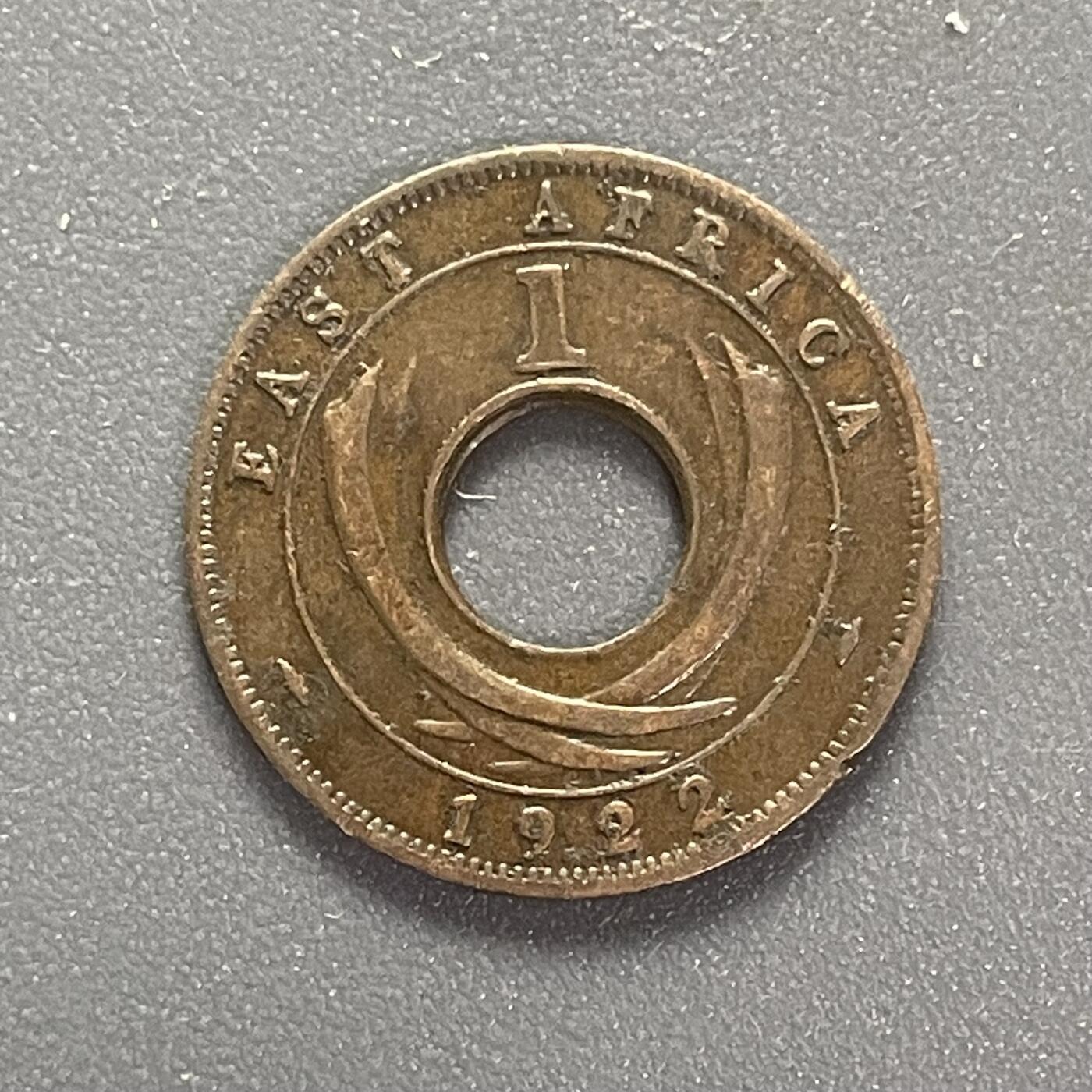 回流1019 英属东非1922年1分 乔治五世