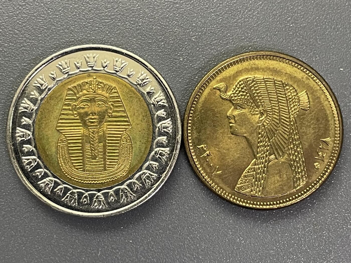 回流1019 全新埃及🇪🇬两枚 图坦卡蒙法老黄金面具和埃及艳后