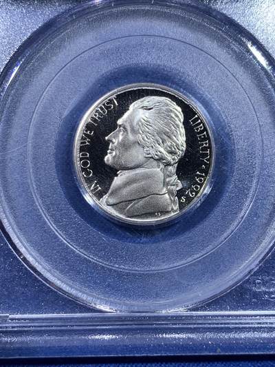 《竞宝斋》第429场 周日，周一，周二 3场连拍 （全场包邮） PCGS PR69DCAM 美国1992年S版5美分精制币 老盒