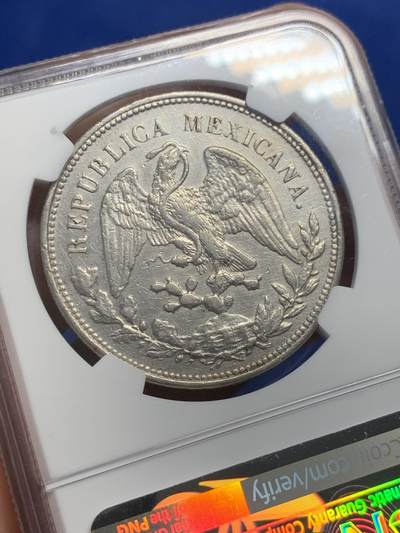 《竞宝斋》第429场 周日，周一，周二 3场连拍 （全场包邮） NGC XF 1903年 墨西哥鹰洋CN FV 特年 XF40克书指导价175美元