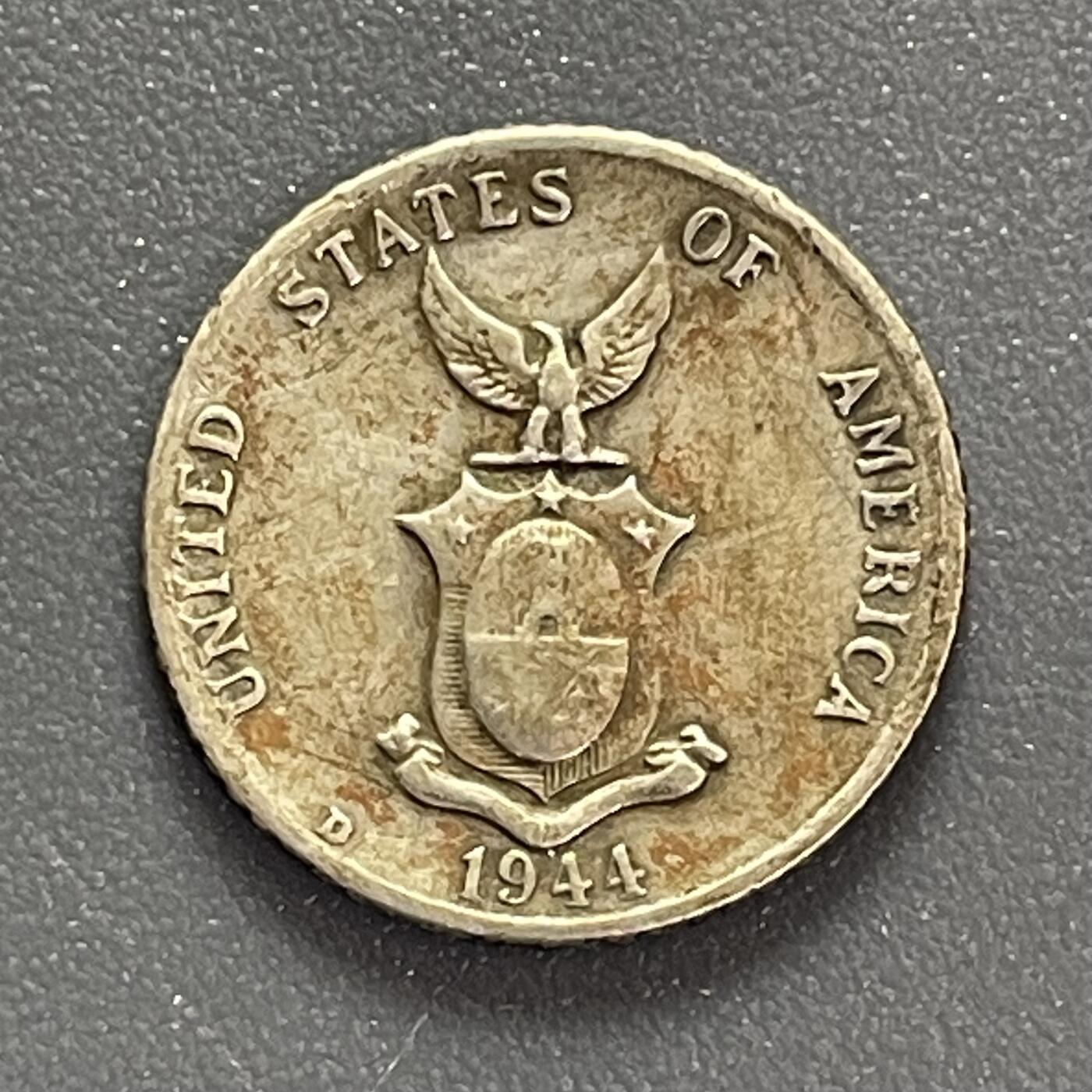 回流1019 美占菲律宾1944年10分银币