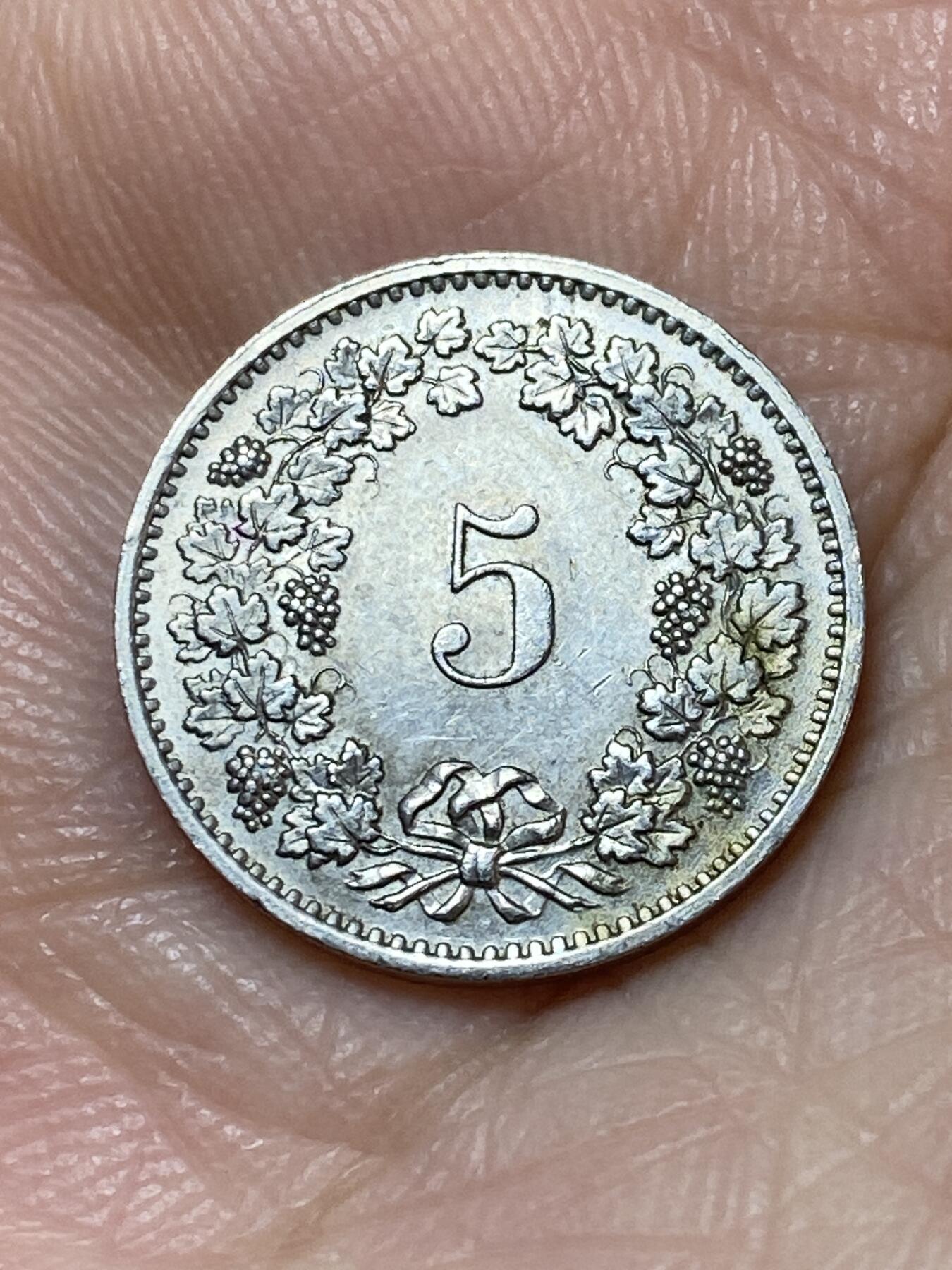 2025年第一百一十三场(总第一百三十九场）瑞士辅币专场(免佣金) 瑞士🇨🇭1971年5分(第二版，无标)