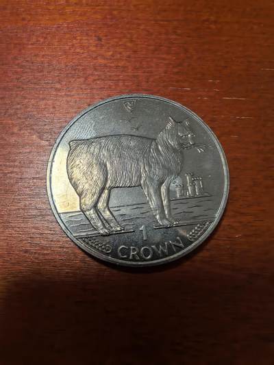 长老汇马年精选第九场拍卖 - 1988马恩岛无尾猫1克朗铜镍币