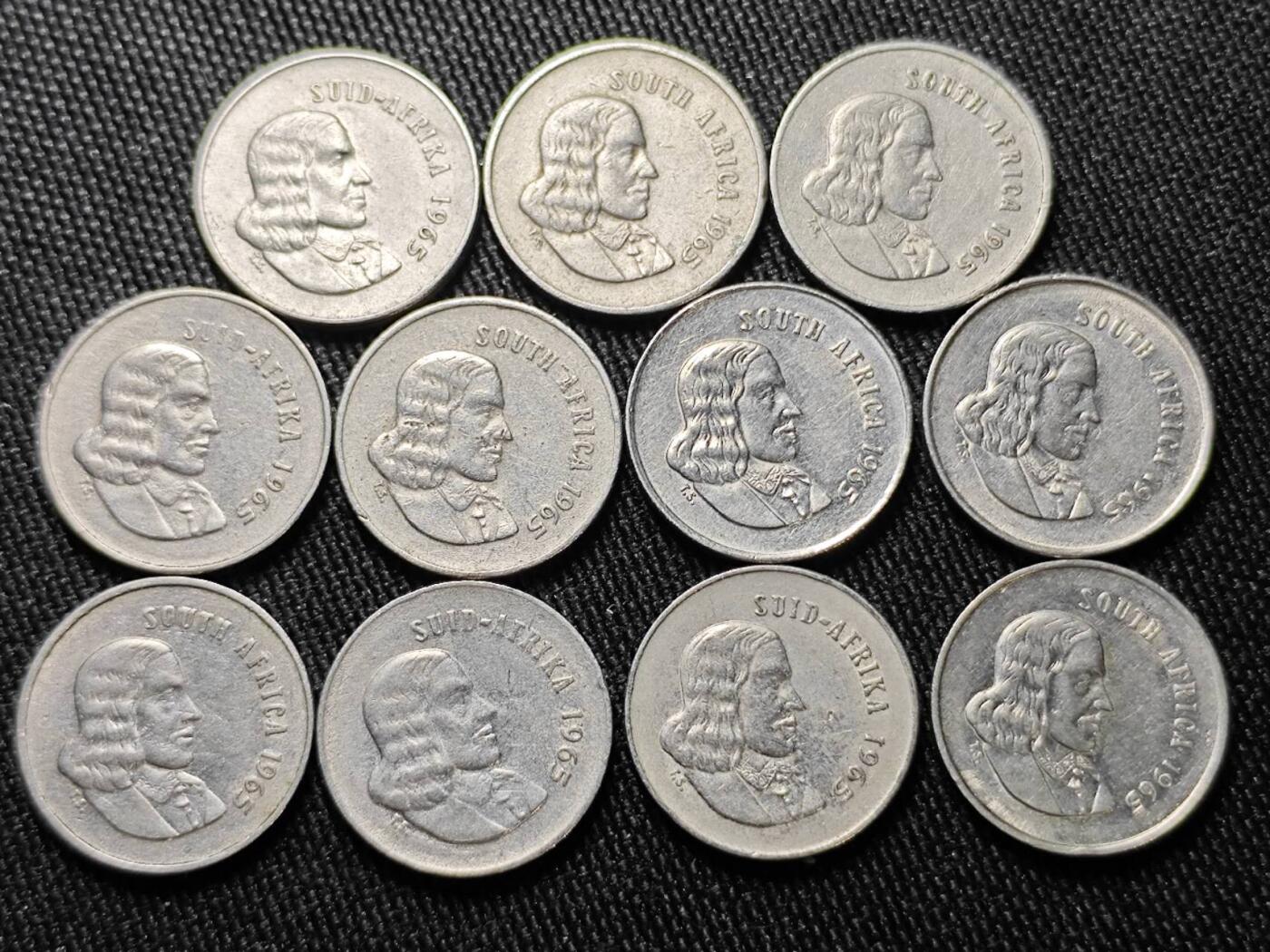 KK钱币收藏小铺  （套币 批量/好品散币 银币）专场  2月预留时间 周末发货  1965南非散币42枚 都是清年克配套